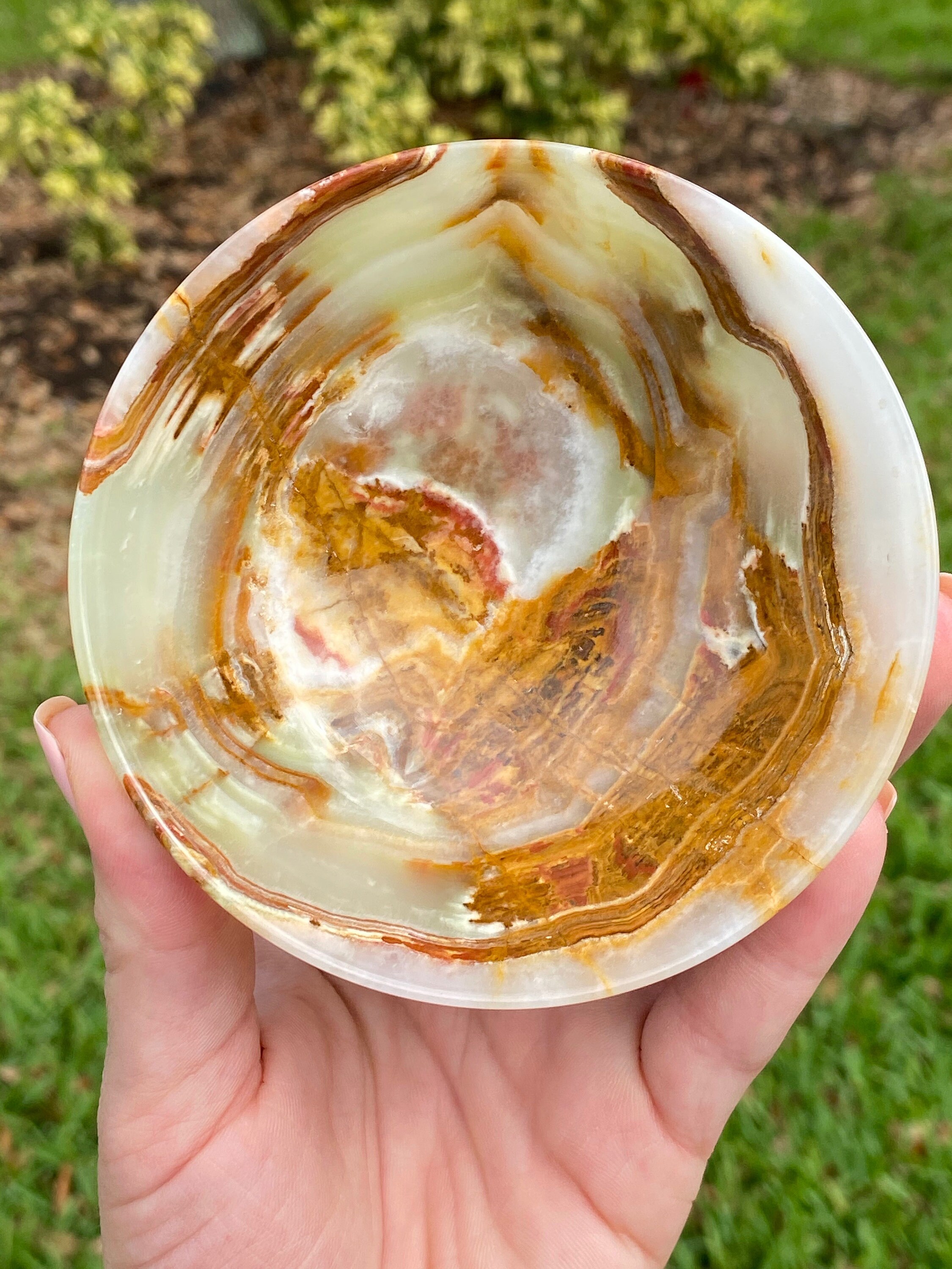 ONE Polished Green Onyx Bowl 30 Available Etsy