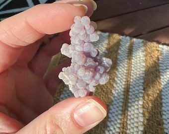 All Natural Grape Agate Crystal Cluster, Botryoidal Chalcedony Crystal