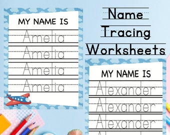 Custom Name Spelling Practice Personalized Name Handwriting Name ...