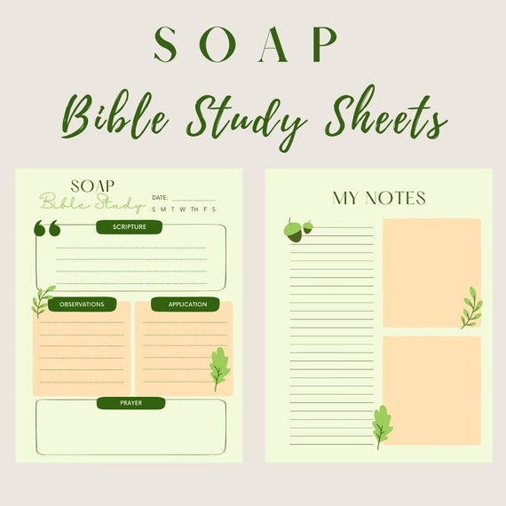 SOAP Bible Study Printable With Free Gift Bible Study Notes Etsy