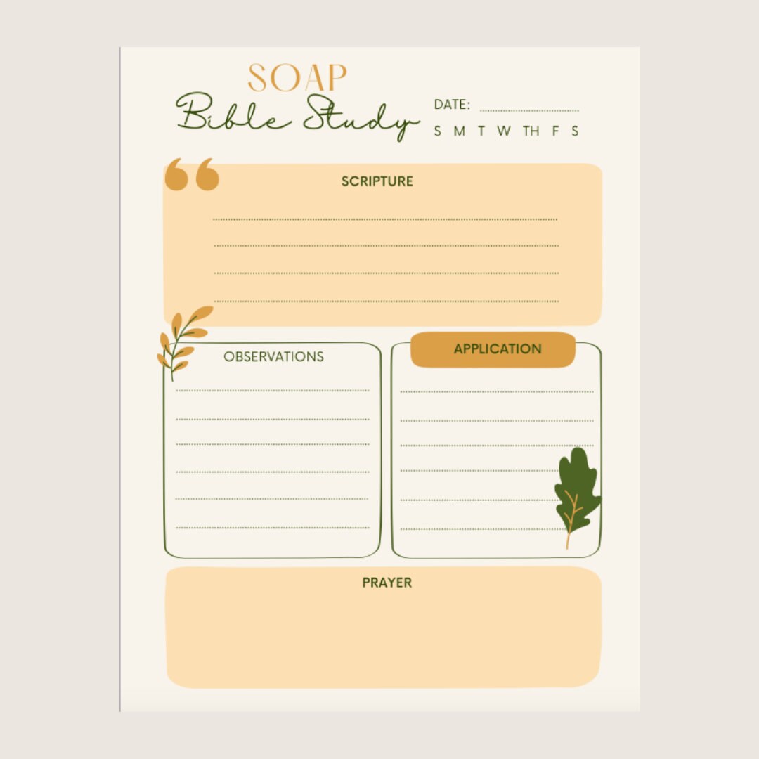 SOAP Bible Study Printable With Free Gift Bible Study Notes Bible Study