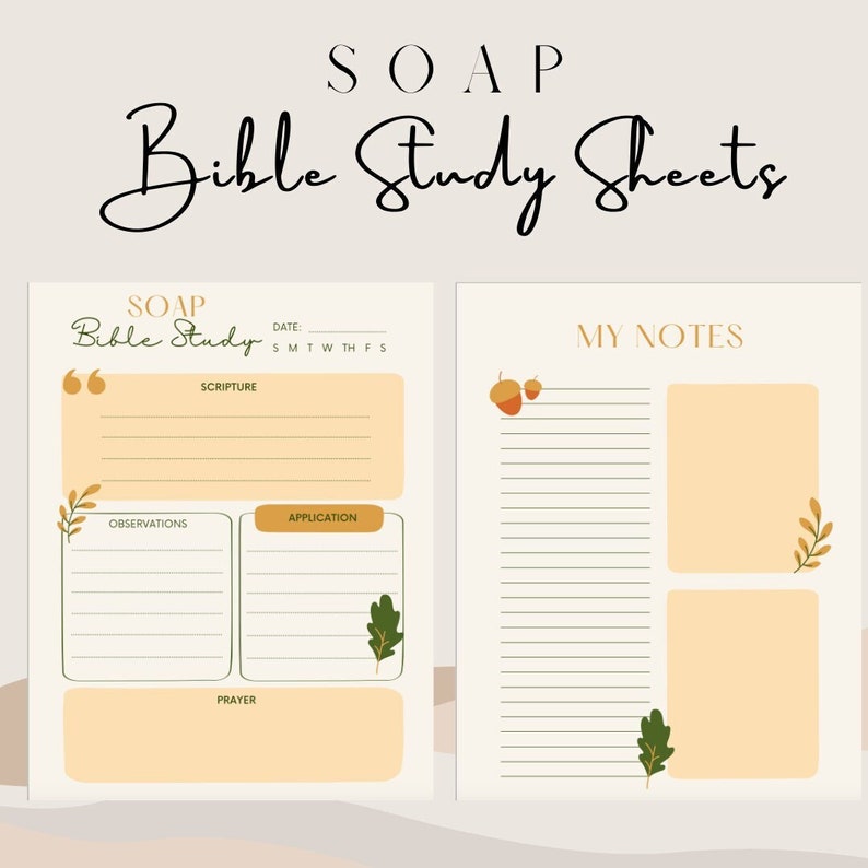 SOAP Bible Study Printable With Free Gift Bible Study Notes Etsy Canada