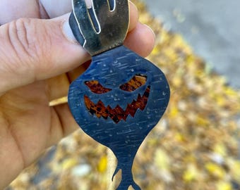 Jack O Lantern necklace, Baltic amber necklace, Halloween necklace, Jack-o'-lantern jewelry, amber jewelry, Halloween jewelry