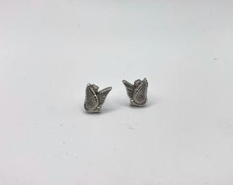 bird earrings, bird studs, nature jewelry, bird jewelry, cute bird earrings, cool earrings, silver bird earrings