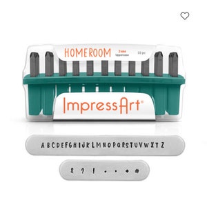 metal stamps, ImpressArt Homeroom Letters Mid Range 3mm, letter stamps / ImpressArt number stamps, Homeroom Numbers