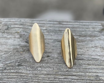 Bronze ring, wide center ring, minimalist ring, modern ring, statement ring, modern jewelry, metal jewelry