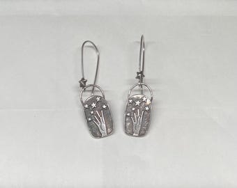 Sterling Silver Star Earrings, Handmade earrings, 925 earrings, reach for the stars, celestial jewelry, star earrings, dangle earrings