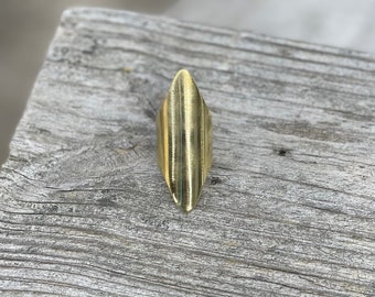 Brass ring, wide center ring, minimalist ring, modern ring, statement ring, modern jewelry, brass jewelry
