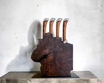 Wooden knife block, knife strip, magnetic knife block, magnetic knife block, epoxy resin, wooden knife holder, knife stand, decoration