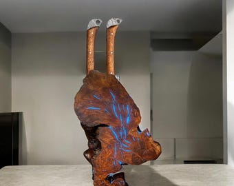 Wooden knife block, knife strip, magnetic knife block, magnetic knife block, epoxy resin, wooden knife holder, knife stand, decoration