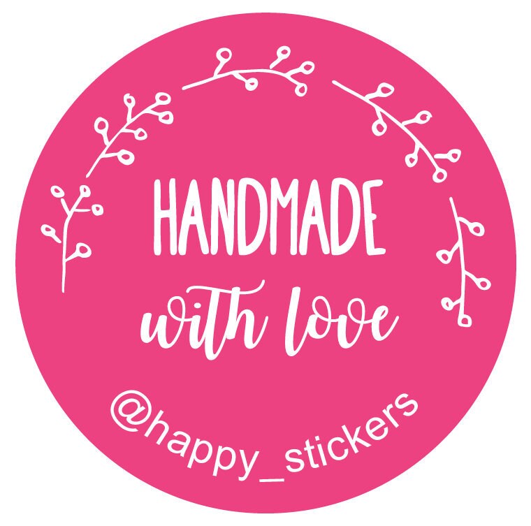 Handmade With Love Label Craft Label Handmade With Love | Etsy