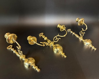 Vintage brass wall sconces  -Set of 3
