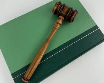 Vintage Wood Gavel Judge Gavel Wood Mallet Auction Hammer Legal Decor/Vintage Gavel/ Judges Hammer Mallet. Approximatly  11 inches long