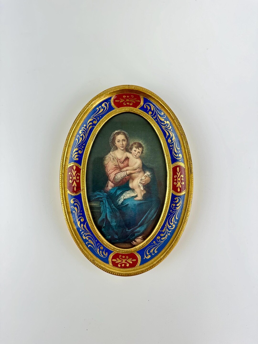 Italian Florentine Wood Religious Madonna Mary With Child and Jesus Art ...