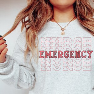 ER Nurse Sweatshirt, Emergency Department Nurse Sweatshirt, er Nurse, ED Nurse Crewneck, Future Regeistered Nurse Gift, ED Nursing Sweater