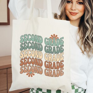 2nd Grade Teacher Tote Bag, Second Grade Teacher Gift, Teacher Tote Bags, Tote Bag, Gift For Teacher, teacher thank you gift, Grade Two Tote