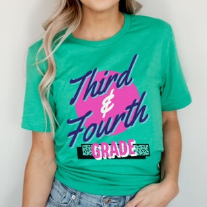 Derde en vierde klas leraar shirt, derde en vierde klas tshirt, 3e en 4e klas leraar T-shirt, multi-grade leraar, meerdere graden