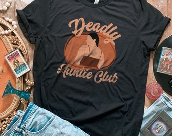 Deadly Auntie Club shirt, Indigenous owned, New Auntie shirt, Native owned shops, Crazy Aunt tshirt, Indigenous apparel, Native Auntie