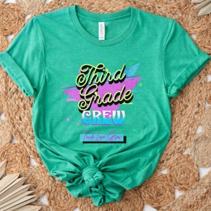 Third Grade Teacher Shirt, 90s 3rd Grade Retro Shirt, Third Grade Crew Tee, Team Third Grade Shirt, Teacher Matching T Shirts, Nineties Tee