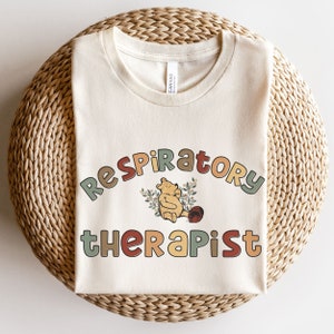 Winnie the Pooh Respiratory Therapist Shirt, RT Shirt, Respiratory Therapist Tech Gift, Lung Therapist, Pulmonology Shirt, Pulmonary Nurse