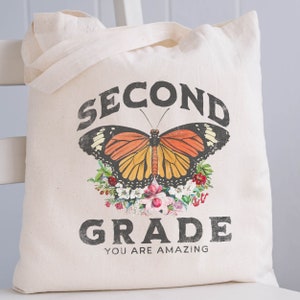 2nd Grade Teacher Tote Bag, Second Grade Teacher Gift, Teacher Tote Bags, Tote Bag, Gift For Teacher, teacher thank you gift, Grade Two Tote