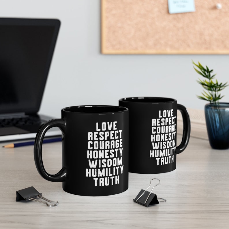 7 Grandfather Teachings, Indigenous Mug, Native Cup, Seven Grandfather Teachings 15oz Mug, Native American mug, Indigenous Owned Shop Bild 5