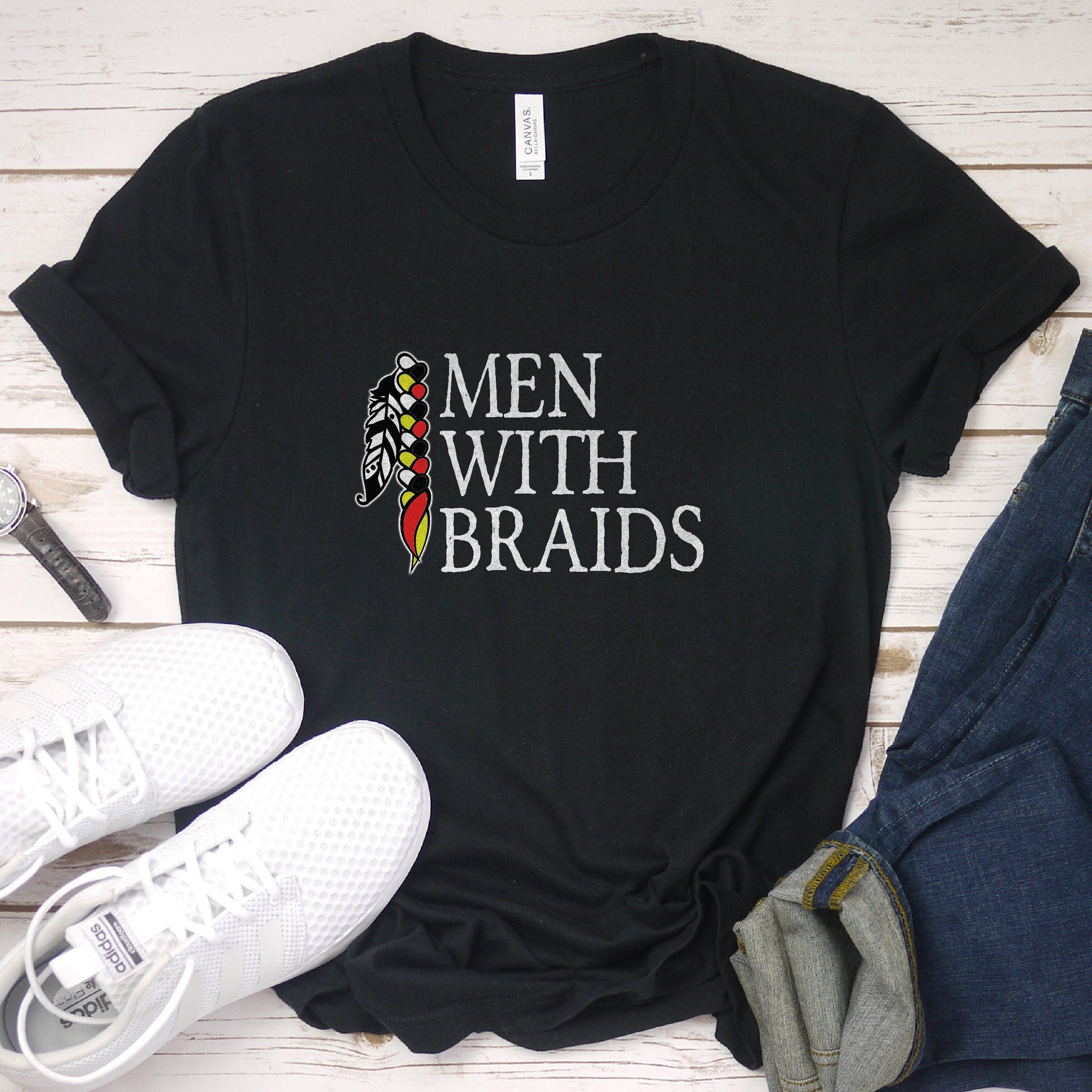 Native American clothing - Men with Braids - Men with long hair - Native American men - Long hair shirt