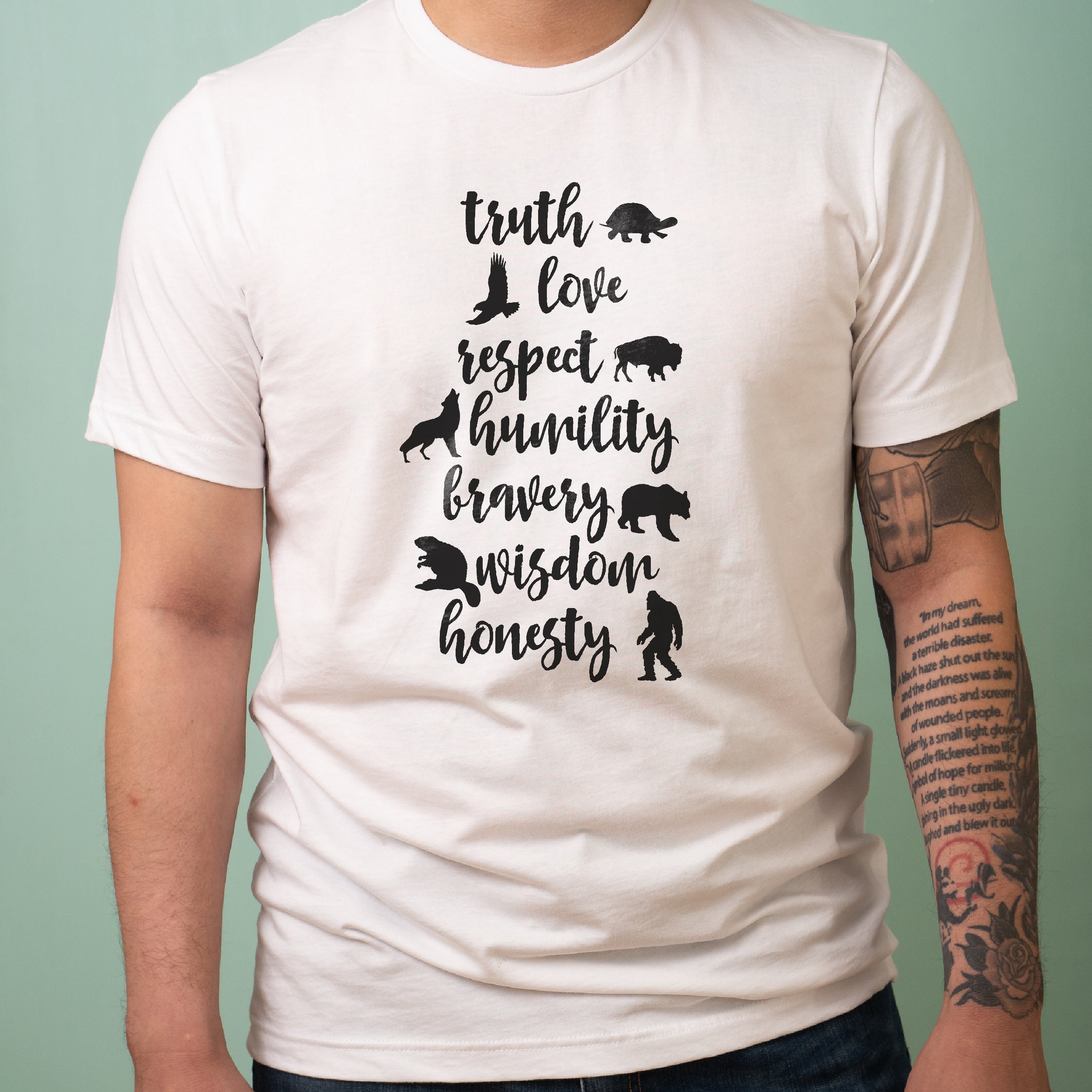 Indigenous Shirt, Seven Grandfather Teachings, Native American Shirts,  Native Clothes, Tribal Tshirt, First Nation Design, Indigenous Owned - Etsy, image size:2500x2500