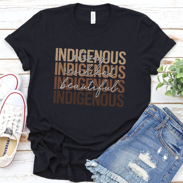 Indigenous shirt, Indigenous repeated word shirt, Proud Indigenous shirt, Melanin shirt, Native American shirt for women or men, Native shop