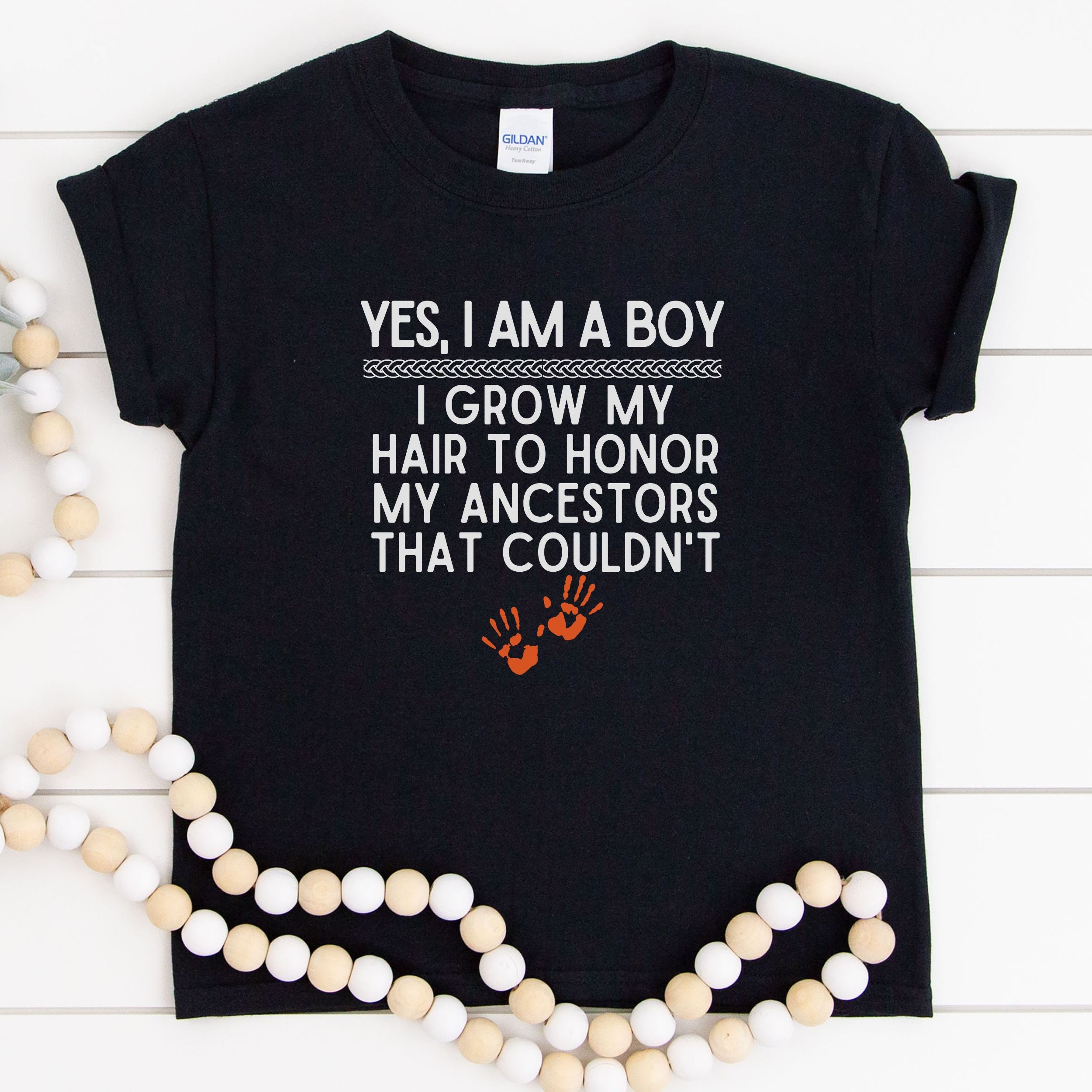 Shirt for boys with long hair, Boys with Braids t-shirt, Native American boys tshirt, Long hair shirt for boys, Indigenous pride shirt kids