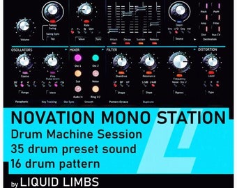 Novation MONO STATION Drum Machine session presets [not audio samples]