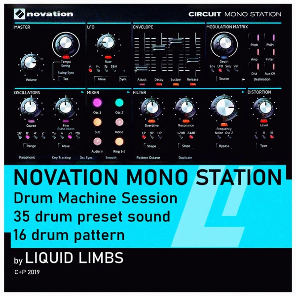 Novation MONO STATION Drum Machine session presets [not audio samples]