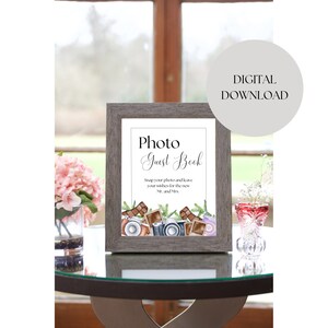 Photo Guest Book Sign Printable, Guest Book Sign Wedding, Printable Wedding Sign, Digital Download Wedding Sign, Polaroid Guest Book Sign