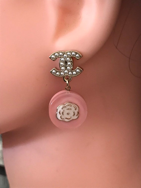Chanel genuine cc earrings