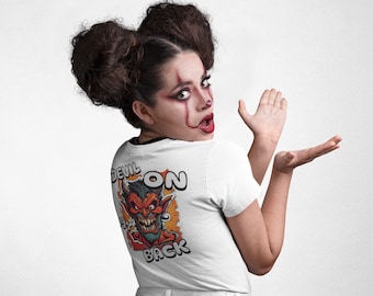 Devil Print T-Shirt – Urban Graffiti Style, Super Soft Cotton