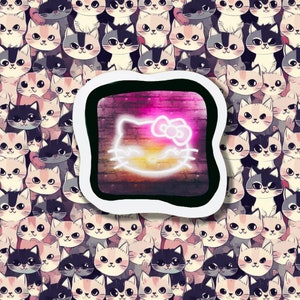 Cute Cat Stickers - Anime Cat -  Kawaii Cat Sticker - Cat Die Cut Sticker