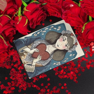 Retro Greetings card- Vintage Doll Card - Greeting Cards- Love gift