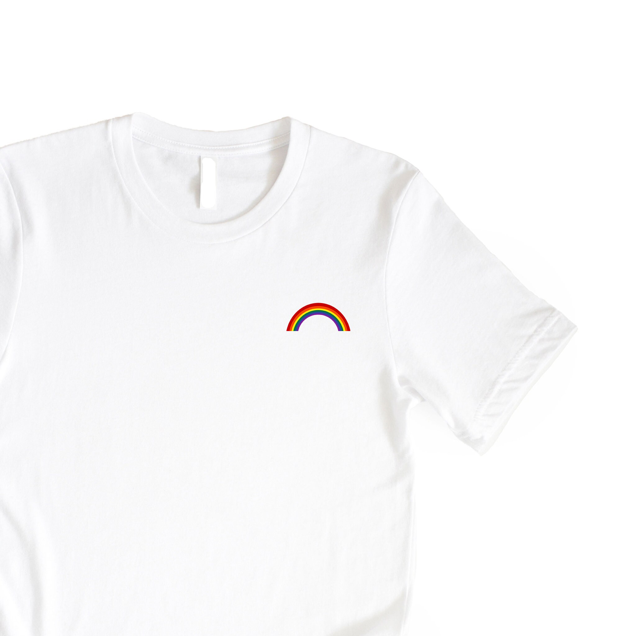 Rainbow Graphic Tee Unisex Cotton TShirt Rainbow Logo Shirt Etsy