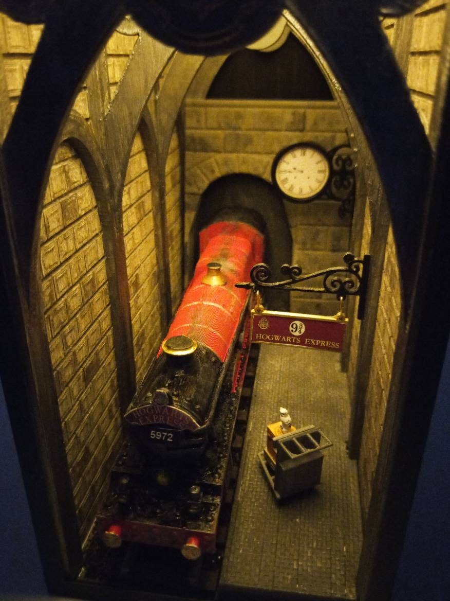 Book Nook Shelf Insert Platform 9 3 4 Hogwarts Express Harry Potter Collector Etsy UK