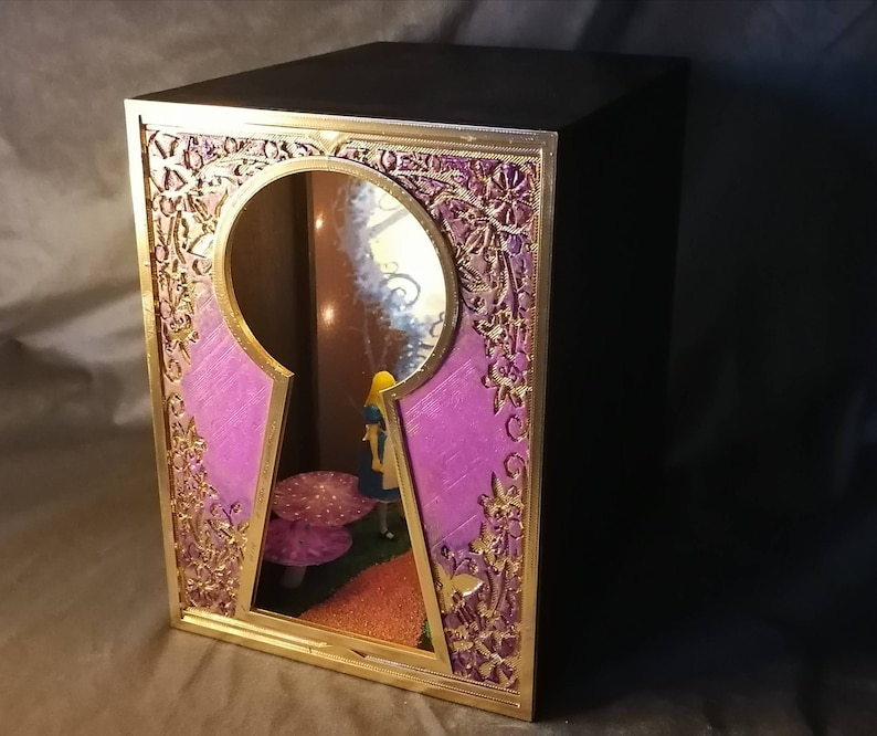 Book Nook Shelf Insert Alice in Wonderland. Alice in Wonderland