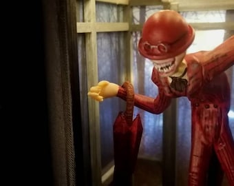 Book nook shelf insert, crooked man conjuring 2