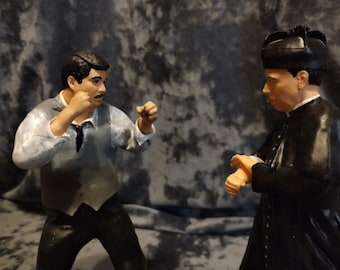 Figurine Don Camillo et Peppone , Fernandel et Gino Cervi