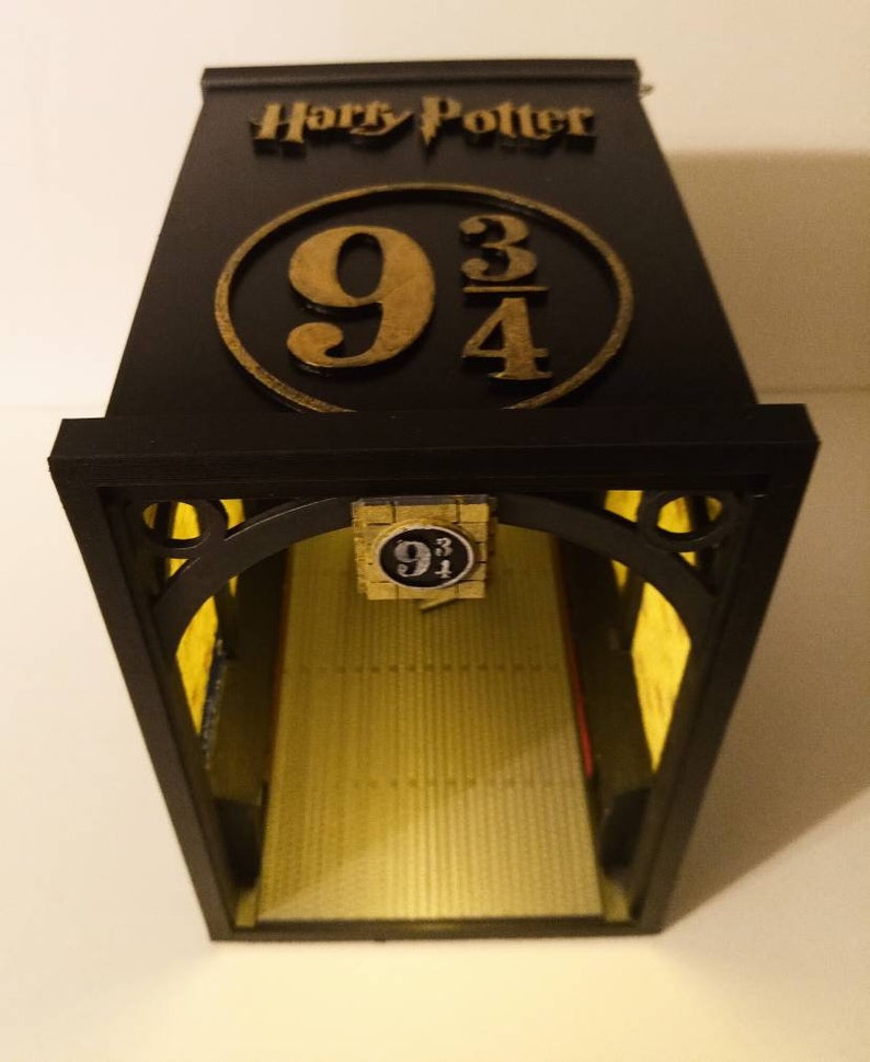 Book nook shelf insert 9 3/4 harry potter Etsy