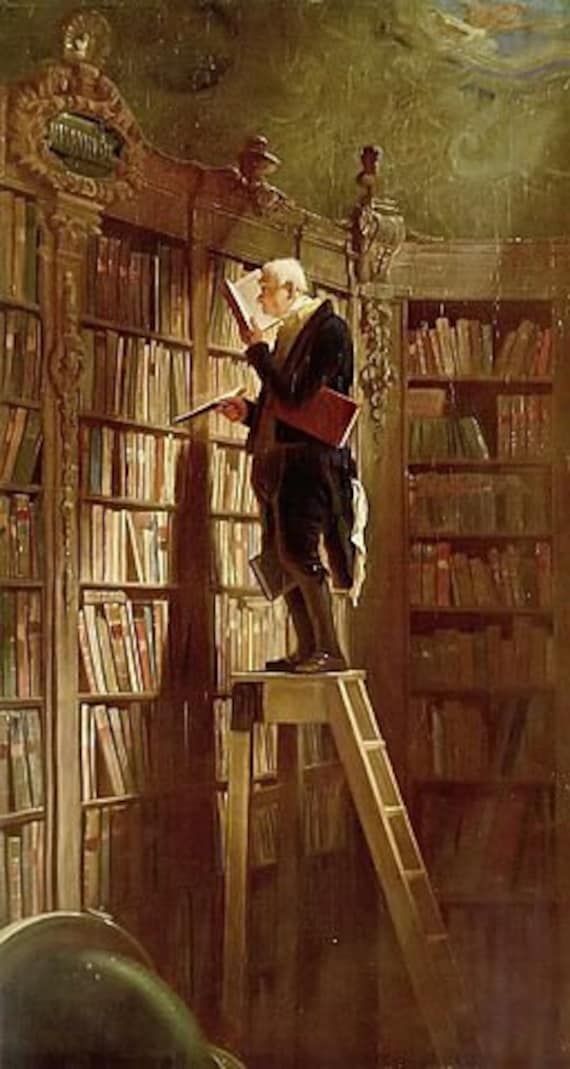 Book nook shelf insert Le rat de bibliothèque