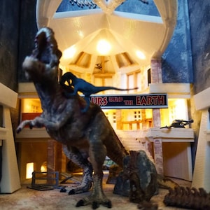 Book nook shelf insert Jurassic Park