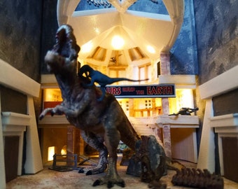 Book nook shelf insert Jurassic Park