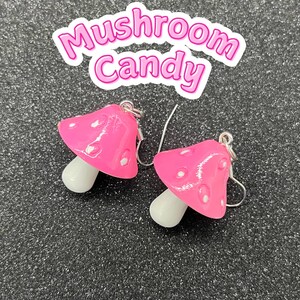 Mushroom Earrings, Mushroom, Earrings, Mushroom Decor, Mushroom Gift, Mushroom Jewelry, Mushroom Art, Red Mushroom, Dangle Earrings