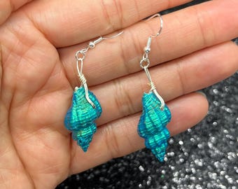 Celestial Seas Collection || Seashell Earrings, Shell Earrings, Painted Seashell Earrings, Beach Earrings, Cosplay Earrings, Cosplay