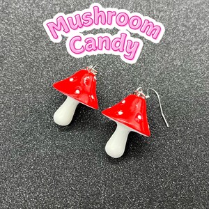 Mushroom Earrings, Mushroom, Earrings, Mushroom Decor, Mushroom Gift, Mushroom Jewelry, Mushroom Art, Red Mushroom, Dangle Earrings, Boho