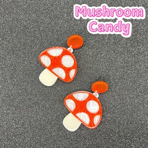 Mushroom Earrings, Mushroom, Earrings, Mushroom Decor, Mushroom Gift, Mushroom Jewelry, Mushroom Art, Red Mushroom, Dangle Earrings, Boho